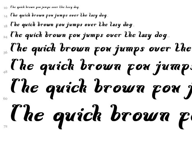 Here Comes The Sun font waterfall